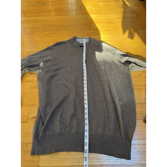 Peter Millar Crown Soft Nappa Trim Mens XL Merino Wool Silk 1/4 Zip Brown Rye - Picture 8 of 10